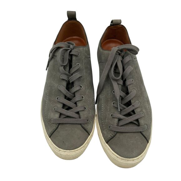 Coach Men’s C21 Low Top Sneaker G1828 Gray Suede Shoes Size 11B With Charm - Picture 1 of 15